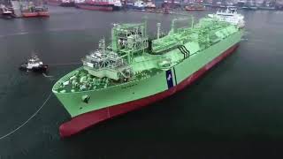 FSRU BW PARIS LNG successful launch at Keppel Shipyard Singapore [upl. by Navanod]