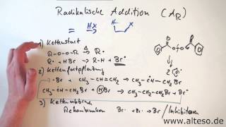 Die Radikalische Addition Reaktionsmechanismen Organik [upl. by Nepets]