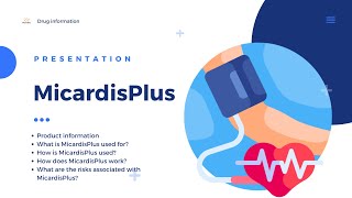 MicardisPlus  Product information uses dosage mechanism  telmisartan  hydrochlorothiazide [upl. by Ijat]