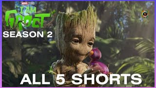 Marvel Studios I Am Groot  Season 2  ALL 5 SHORTS 4K  Original Shorts  Disney HD [upl. by Ethban195]