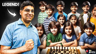 Vishy Anand vs 25 Kids Together [upl. by Etta187]