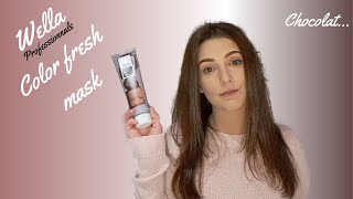 Je test le color fresh mask de chez wella  chocolat [upl. by Attenol153]