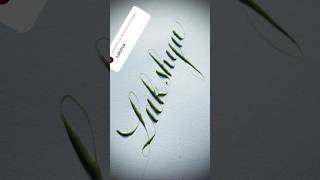 Copperplate calligraphy tutorial how I write your name lakshya [upl. by Rodger786]