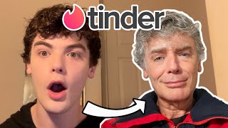 I CATFISHED Tinder as a GRANDPA [upl. by Joacima170]