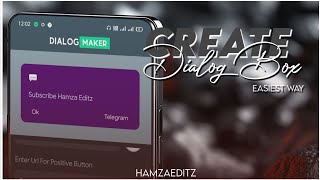 How To Add Dialog Box In Any App Easy Trick Hamza Editz [upl. by Mella207]