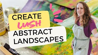 Create a Collage and Mixed Media Abstract Landscape Demo [upl. by Flor]