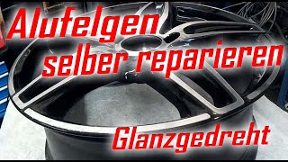 Alufelgen selber reparieren Tutorial Alloy wheel repair [upl. by Ahsakal]