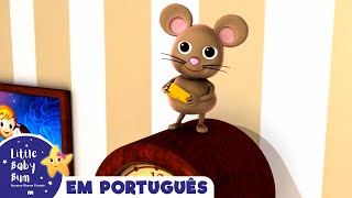 Hickory dickory dock – Parte 1  Canções para crianças  Little Baby Bum em Português [upl. by Natalina]