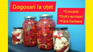 Gogosari dulciacrisori in oțet  rețetă simplă  fără fierbere LA RECE 🤤 [upl. by Alyar]