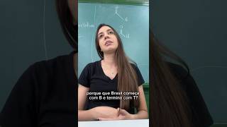 Por quê Brasil começa com B e termina com T 👀 professora escola shorts [upl. by Anayrb]