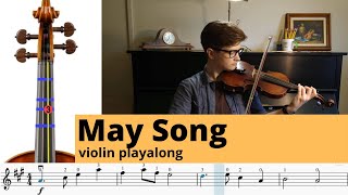 May Song playalong  Suzuki book 1 beginner violin [upl. by Baudelaire452]