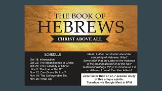 Bible Study Hebrews Session 5 [upl. by Dav337]