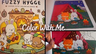 🌺 Color With Me  Fuzzy Hygge  Ohuhu Markers [upl. by Jak]