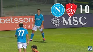 HIGHLIGHTS Napoli Brest 10 ⚽ Gol e sintesi della partita amichevole a Castel di Sangro [upl. by Saylor]