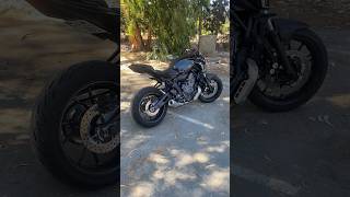 YAMAHA MT07 STOCK EXHAUST VS BLACK WIDOW 💥💨 mt07 yamaha motorcycle shorts [upl. by Herrod992]