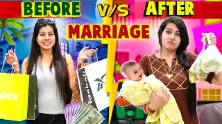 Before Marriage vs After Marriage  Sanjhalika Vlog [upl. by Ycniuqal]