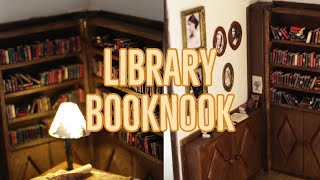 MAKING A MINIATURE LIBRARY BOOKNOOK [upl. by Pirri]