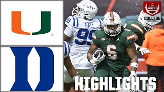 Duke Blue Devils vs Miami Hurricanes  Full Game Highlights  ESPN College Football [upl. by Mattias]