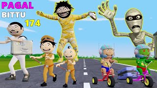 Pagal Bittu Sittu 174  Police Wala Cartoon  Police Car Cartoon  Police Chase  Cartoon Videos [upl. by Biondo]