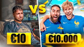 Match de lEuro à 10€ VS 10 000€ [upl. by Krid]