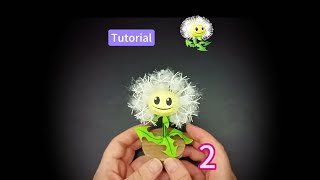 TutorialMake a Paper Dandelion from Plants vs Zombies PaperDandelion [upl. by Jdavie]