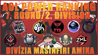 POWER RANKING 2 DIV MAŠINFÍRI AMINA pred 7 kolom [upl. by Nayek206]