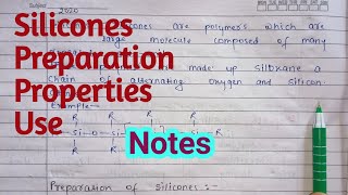 silicone l preparation of silicone l properties l use UNILCLASSES [upl. by Lejna]
