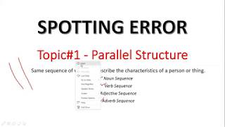 Parallelism in English Grammar ECATMCAT [upl. by Gnof]