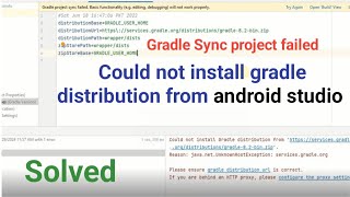 How to fix could not install gradle distribution in android studio [upl. by Wayland]