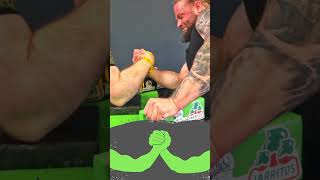 Rough Armwrestling Sparring with 130kg Strongman Tetzel  Strap defense workout [upl. by Yeldua303]