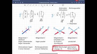 6740 Lagebeziehung von Geraden Übersicht [upl. by Pompea]