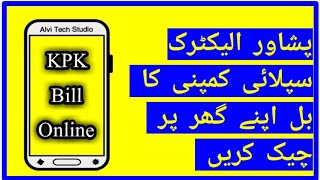 Peshawer Electricity Bill Online Check  KPK Electricity Bill Online Check On Mobile [upl. by Adnaval]