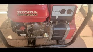 HONDA EZ 2500 Generator oil change [upl. by Kristie]