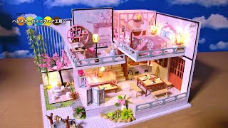 ドールハウスキット雅琴閣作ってみた！ DIY Miniature Dollhouse kit Yaqin Pavilion [upl. by Jaclyn699]