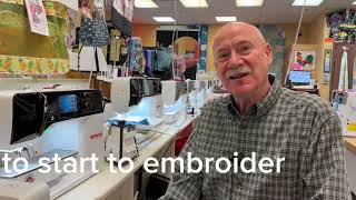 Jeff does the Hokeypokey how to embroider on a newer Bernina shows the step by step process to start [upl. by Roter]