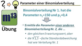 Binomialverteilung Zusammenhang zwischen n p Erwartungswert und Standardabweichung Übung [upl. by Thorndike386]