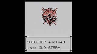 Pokemon RedBlue  Evolving Shellder into Cloyster [upl. by Eelyrehc]