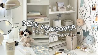 desk makeover part 1 ♥︎  aesthetic cosy amp minimalist ✨ [upl. by Goer596]