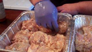 Add Dry Rub To Chicken for BBQ Chicken Recipe [upl. by Ettedo905]