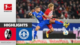 SC Freiburg  Darmstadt 98 11  Highlights  Matchday 12 – Bundesliga 202324 [upl. by Wildon956]