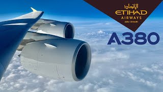 4K INAUGURAL Etihad Airways A380 Economy Class 🇦🇪 Abu Dhabi  London LHR 🇬🇧 FULL FLIGHT REPORT [upl. by Uela]