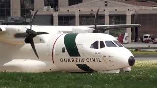 Guardia Civil Airtech CN235 MPA Persuader T19B 21 09501 Taxing Malaga LEMG [upl. by Vahe466]