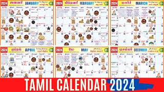 Tamil Calendar 2024  January to December  Holidays Festivals Auspicious Days amp Muhurtham Dates [upl. by Elleral807]