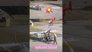 Helicopter crashed into an airplane Safe news airwolf [upl. by Ydarb384]