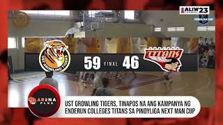 DWIZSPORTS  UST Growling Tigers tinapos na ang kampanya ng EC Titans sa Pinoyliga Next Man cUP [upl. by Ashraf]