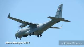 CN235 220 MPA Maritime Patrol Aircraft TNIAL Take off and landing at Lanudal Juanda SUB [upl. by Jerrold562]