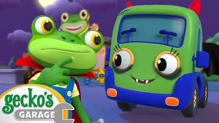 Baby Trucks Halloween Trick Rescue 😈 Geckos Garage  Rescue Adventures [upl. by Yentrok]