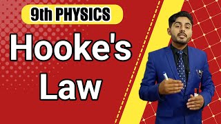 Hookes law class 9  matric part 1 physics ch 7 hookes law  9th class physics city  urdu hindi [upl. by Layor]