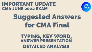 CMA Online Exam Suggested Answers  Corporate Laws amp Compliance CMA Final Tamil  Important Update [upl. by Leraj]