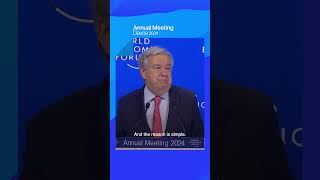 António Guterres on AI and climate change wef24 [upl. by Lizzy129]